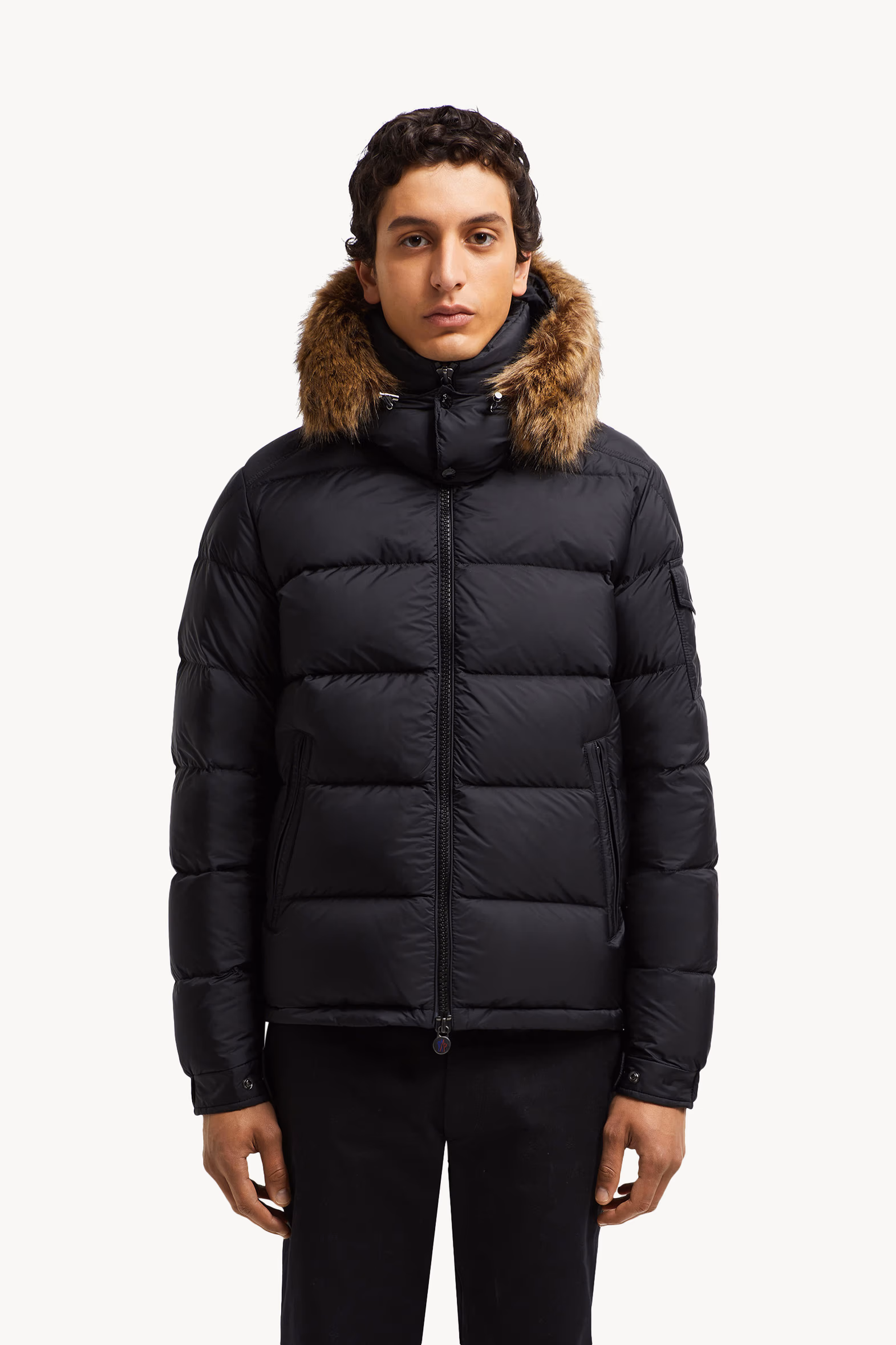 Mayaf Hooded Short Down Jacket Men Black Moncler 3
